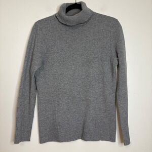 Victor Alfaro Gray 100% Cashmere Turtleneck Sweater Womens Size M